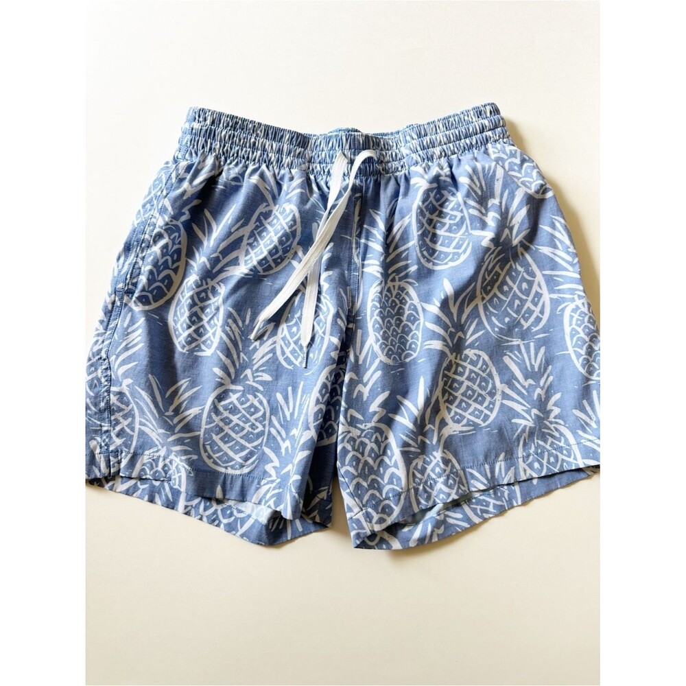 Chubbies Blue Pineapple The Thigh-napples swim trunks